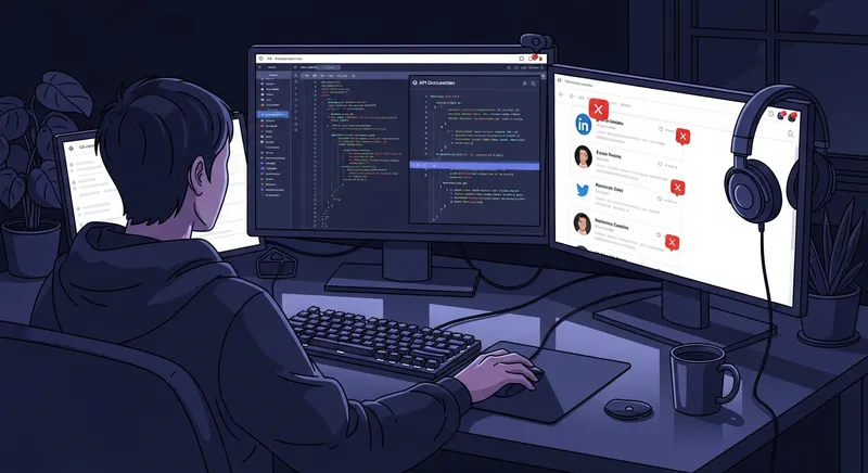 Developer monitoring a social media dashboard for content enforcement signals