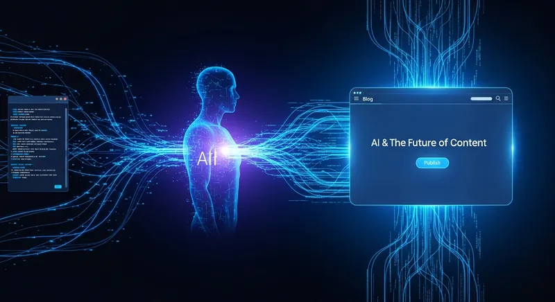 Developer at multi-monitor setup configuring MCP server connection